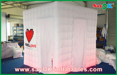 Inflatable Photo Studio Event White Cube Inflatable Photo Booth LED Light Two Doors