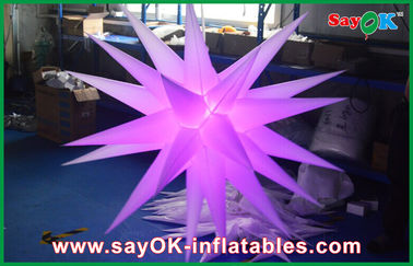 Diameter 1.5m Inflatable Lighting Decoration , Adverstiing Led Light Star