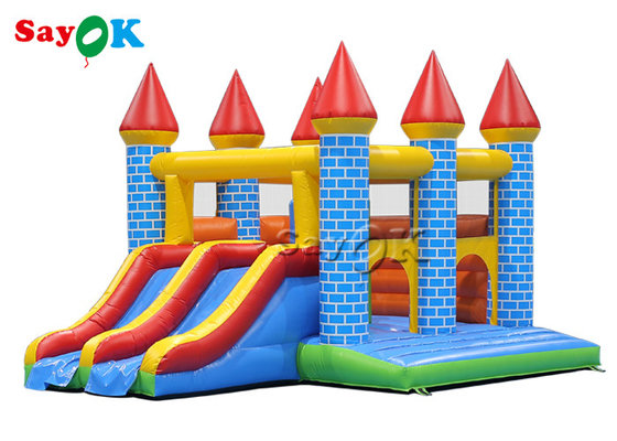 Children'S Playground Colorful Inflatable Bounce House With Slide 5m 16.40ft