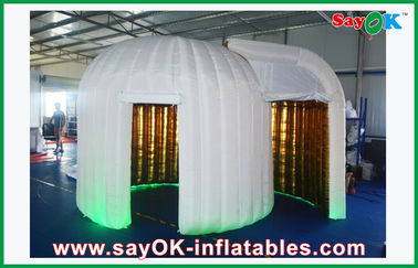 Inflatable Party Decorations Golden Inflatable Photobooth Two Doors With Lighting Air Blower