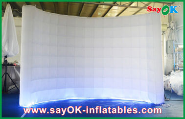 Inflatable Work Tent Event / Wedding Party Inflatable Air Tent , Led Lighting Curved White Inflatable Wall