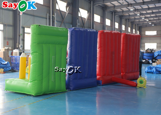 Inflatable Lawn Games Interactive Carnival Inflatable Sports Games Basketball Shooting Tic-Tac-Toe Ring Throwing