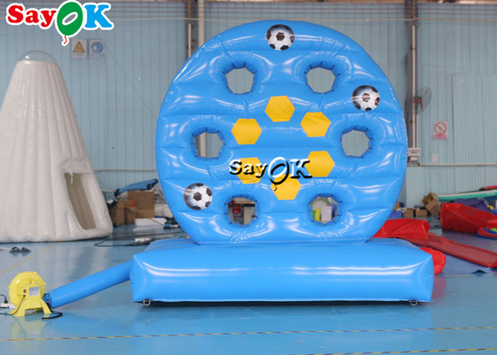Inflatable Football Toss Game 9.84ft Blue Inflatable Football Darts Kids Outdoor Shooting Game