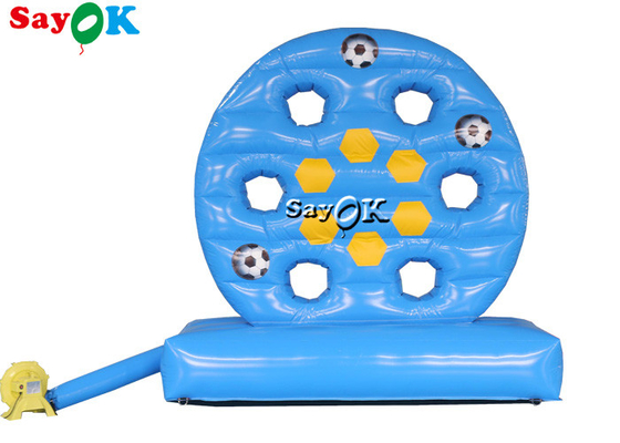 Inflatable Football Toss Game 9.84ft Blue Inflatable Football Darts Kids Outdoor Shooting Game