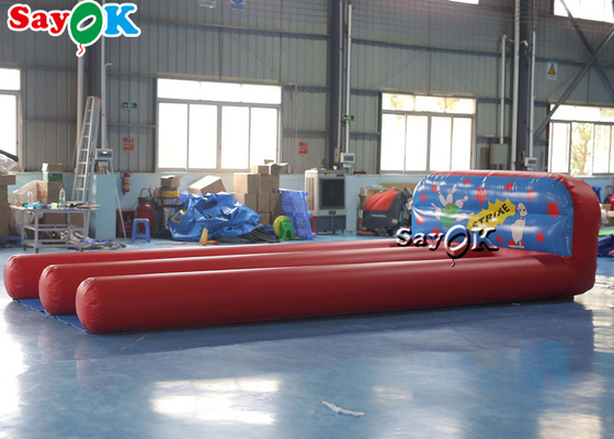 PVC Inflatable Bowling Alley 19.69*9.84ft Outdoor Bowling Carnival Game