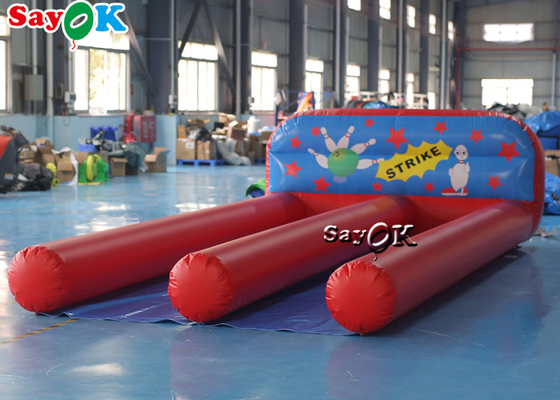 PVC Inflatable Bowling Alley 19.69*9.84ft Outdoor Bowling Carnival Game