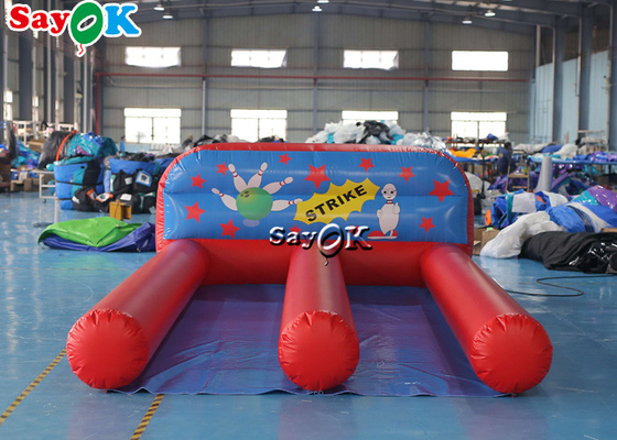 PVC Inflatable Bowling Alley 19.69*9.84ft Outdoor Bowling Carnival Game
