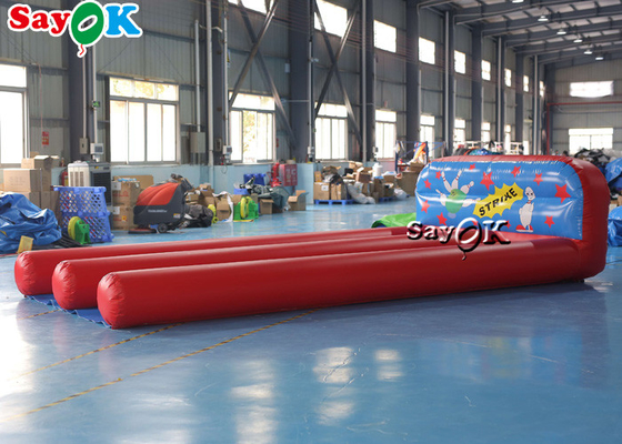 PVC Inflatable Bowling Alley 19.69*9.84ft Outdoor Bowling Carnival Game