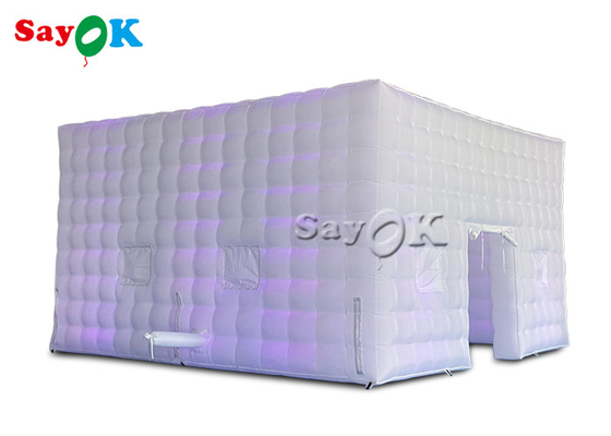 210D Oxford Cloth Inflatable Led Cube Tents Square 7*7*4mH