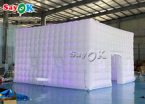 210D Oxford Cloth Inflatable Led Cube Tents Square 7*7*4mH