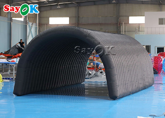 Inflatable Lawn Tent Black 210D Oxford Cloth Inflatable Tunnel Tent For Exhibition