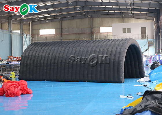 Inflatable Lawn Tent Black 210D Oxford Cloth Inflatable Tunnel Tent For Exhibition