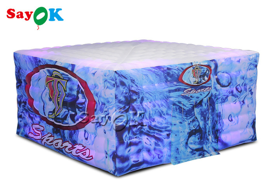 Fully Printed Inflatable LED Cube Tent Square For Party Events