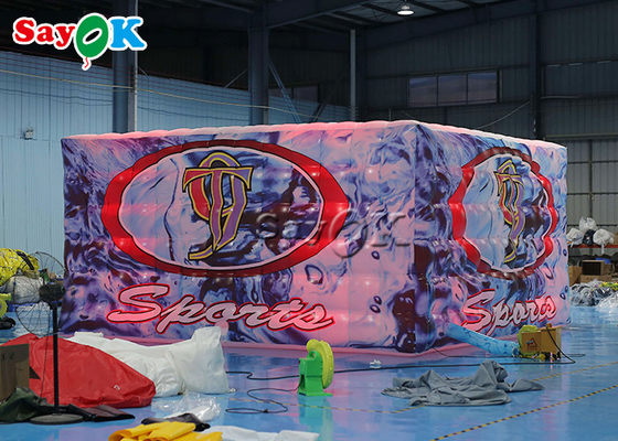 Fully Printed Inflatable LED Cube Tent Square For Party Events