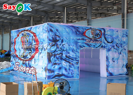 Fully Printed Inflatable LED Cube Tent Square For Party Events