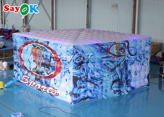 Fully Printed Inflatable LED Cube Tent Square For Party Events