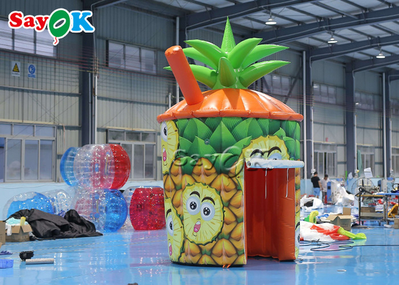 Inflatable Lawn Tent PVC Pineapple Kiosk Portable Inflatable Booth With Business Blower