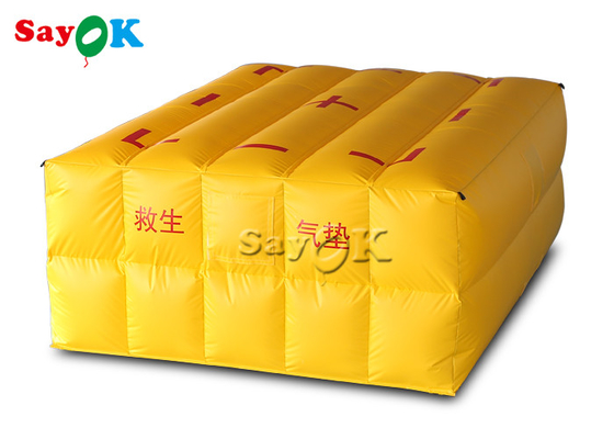 Square Inflatable Lifesaving Pad Yellow Water Lifesaving Equipment