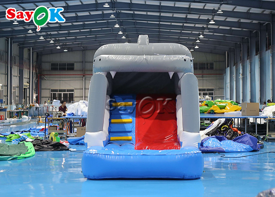 Small Inflatable Slide Toddler PVC Inflatable Shark Wet And Dry Slide For Amusement Park