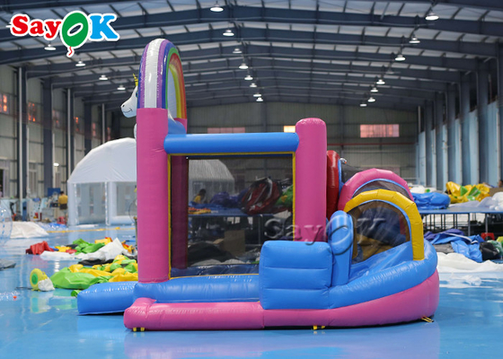 Small Kids PVC Unicorn Inflatable Bounce House Indoor Blow Up Trampoline