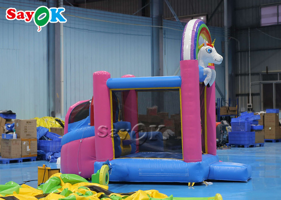 Small Kids PVC Unicorn Inflatable Bounce House Indoor Blow Up Trampoline