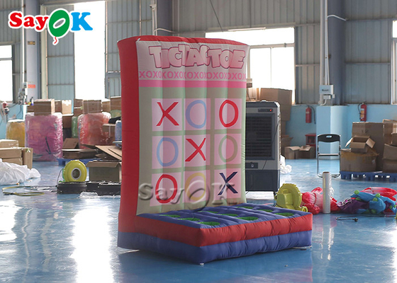 Fire Proof Inflatable Sports Games Large Double Blow Up Tic Tac Toe Game inflable carnival games