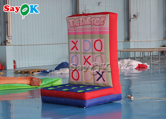 Fire Proof Inflatable Sports Games Large Double Blow Up Tic Tac Toe Game inflable carnival games