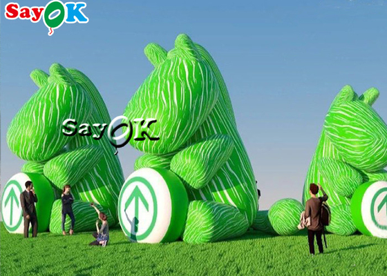 Itinerary Code Inflatable Green Bouncy Horse Model 10m For Event Showing