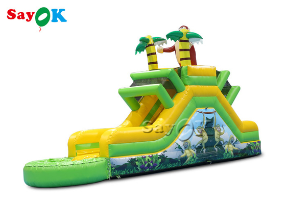 Inflatable Bouncy Slides Bounce House Portable Inflatable Bouncer Slide Gorilla Themed Blow Up Water Slide