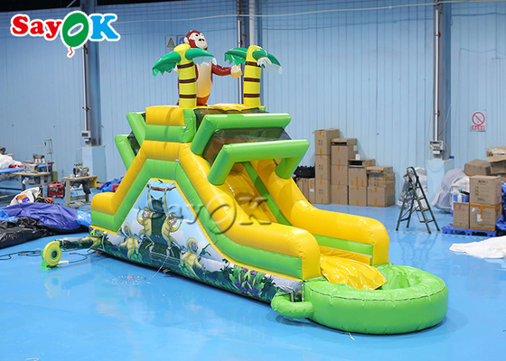 Inflatable Bouncy Slides Bounce House Portable Inflatable Bouncer Slide Gorilla Themed Blow Up Water Slide