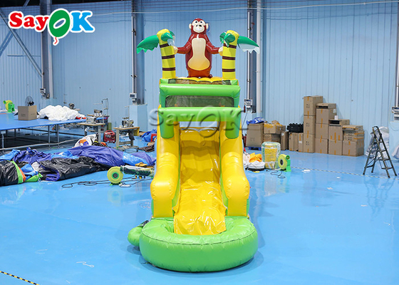 Inflatable Bouncy Slides Bounce House Portable Inflatable Bouncer Slide Gorilla Themed Blow Up Water Slide