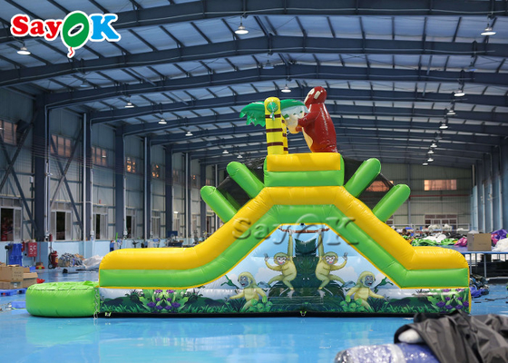 Inflatable Bouncy Slides Bounce House Portable Inflatable Bouncer Slide Gorilla Themed Blow Up Water Slide