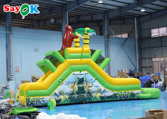 Inflatable Bouncy Slides Bounce House Portable Inflatable Bouncer Slide Gorilla Themed Blow Up Water Slide