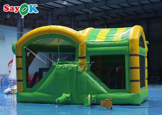 Lion Theme Tarpaulin Inflatable Bounce Slide For Backyard Public