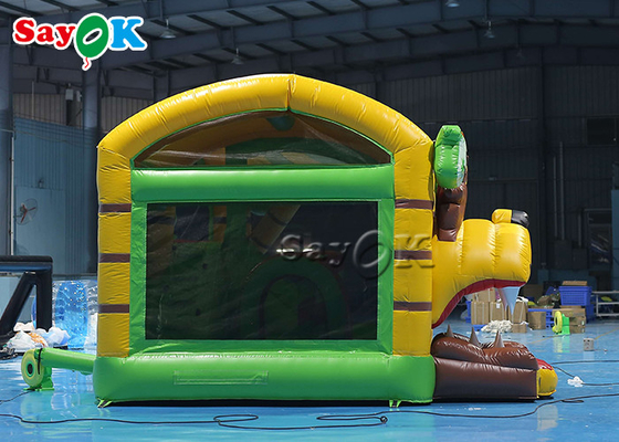 Lion Theme Tarpaulin Inflatable Bounce Slide For Backyard Public