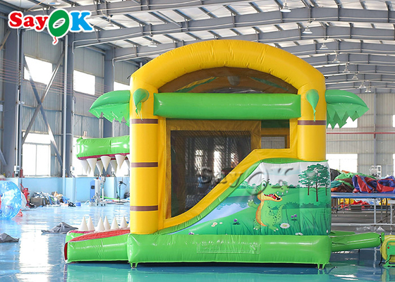 Small Multifunctional Crocodile Inflatable Bounce Castle House Slide Customized For Kids
