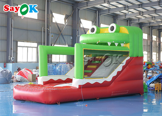 Inflatable Jumping Bouncer Inflatable Slide Rentals Toddler PVC Inflatable Frog Dry Wet Slide For Amusement Park