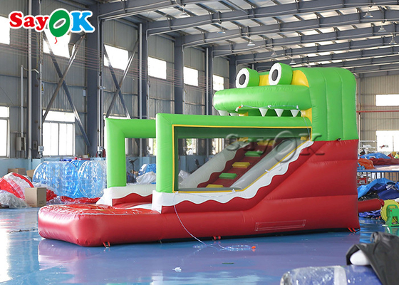 Inflatable Jumping Bouncer Inflatable Slide Rentals Toddler PVC Inflatable Frog Dry Wet Slide For Amusement Park