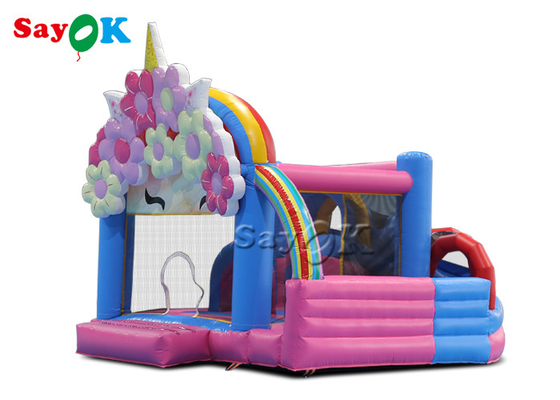 Sayok Flower Theme Inflatable Bouncing Trampoline With Slide Inflatable Bounce House Bouncing Jumpers