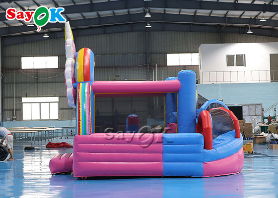 Sayok Flower Theme Inflatable Bouncing Trampoline With Slide Inflatable Bounce House Bouncing Jumpers