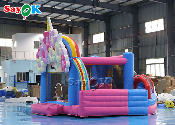 Sayok Flower Theme Inflatable Bouncing Trampoline With Slide Inflatable Bounce House Bouncing Jumpers