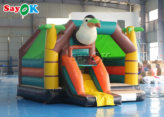 Colorful Jumping Bouncy Castle Animal Theme Woodpecker Bounce House Slide Combo