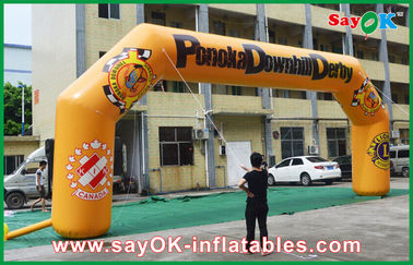 Inflatable Archway Blower Waterproof Inflatable Arch 0.6mm PVC 11mLx4.5mH For Advertising
