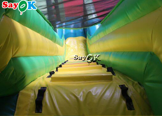 Inflatable Kids Slide Commercial Inflatable Bouncer Slide Panda Bamboo Forest Theme Inflatable Slippery Slide