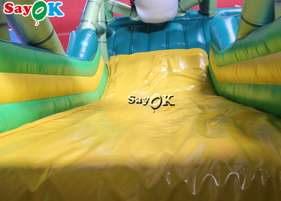 Inflatable Kids Slide Commercial Inflatable Bouncer Slide Panda Bamboo Forest Theme Inflatable Slippery Slide