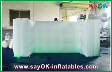 3m Fence White Inflatable LED Wall Inflatable Lighting Decoration Oxford Cloth