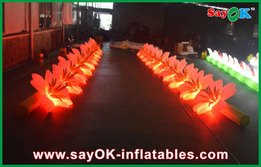 Long Inflatable Lighting Decoration LED Flower Chain For Event Nylon Cloth