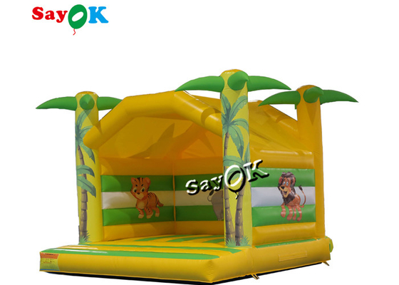 Customized Coconut Tree Inflatable Bounce House 0.55mm PVC Tarpaulin Material