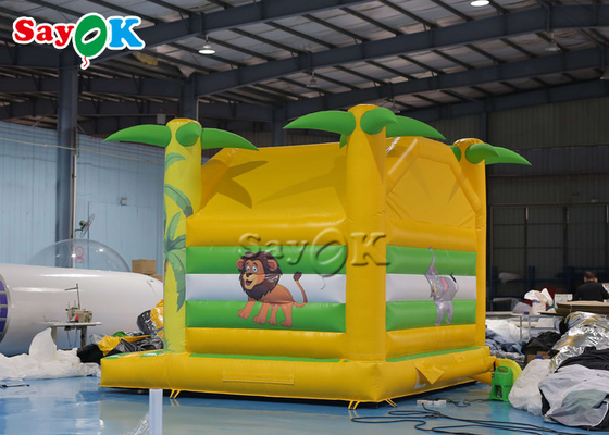 Customized Coconut Tree Inflatable Bounce House 0.55mm PVC Tarpaulin Material