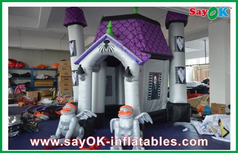 Halloween Cryptic Ghost Castle House Inflatable Holiday Decorations With Led Lights